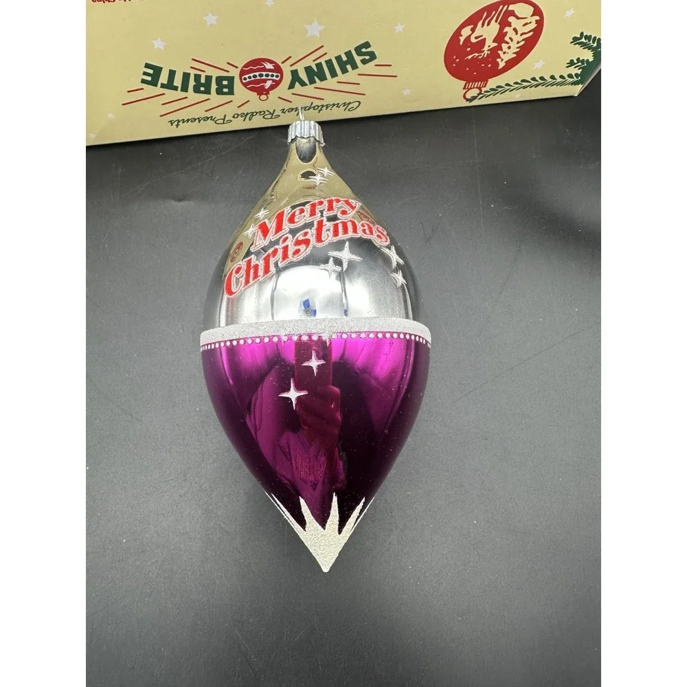 CHRISTOPER RADKO SHINY BRITE SPACE‎ SANTA DROPS 5.5